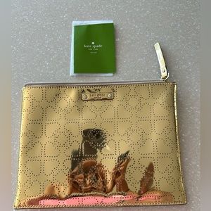 Kate spade Gold clutch!